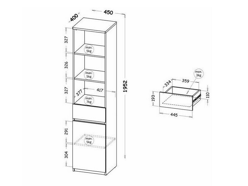 Estantería Evaropha 102 (Blanco)