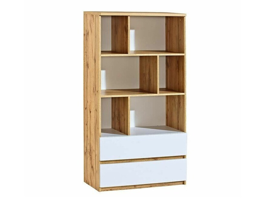 Estantería Evaropha 103 (Roble wotan + Blanco)