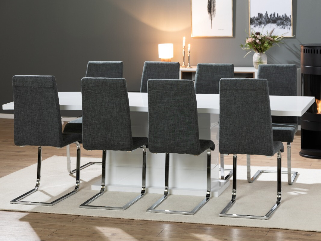 Conjunto de comedor Scandinavian Choice 626 (Gris + Plata)