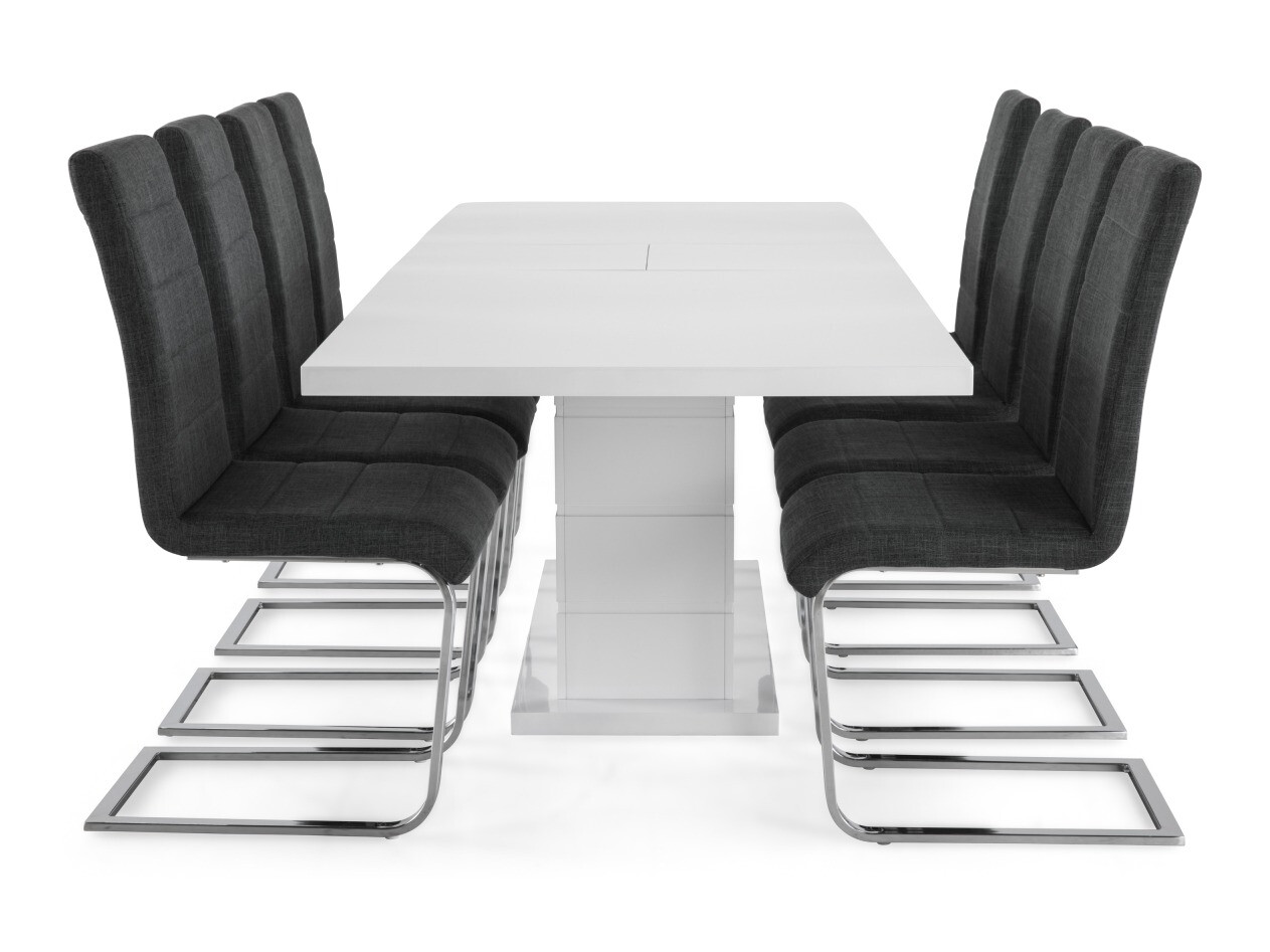 Conjunto de comedor Scandinavian Choice 626 (Gris + Plata)