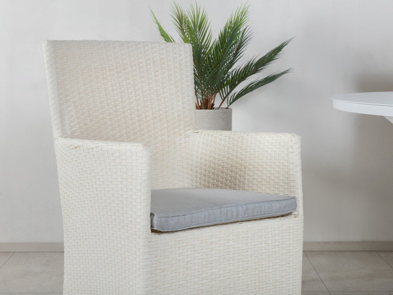 Sillón plara exterior Dallas 739 (Blanco + Gris)