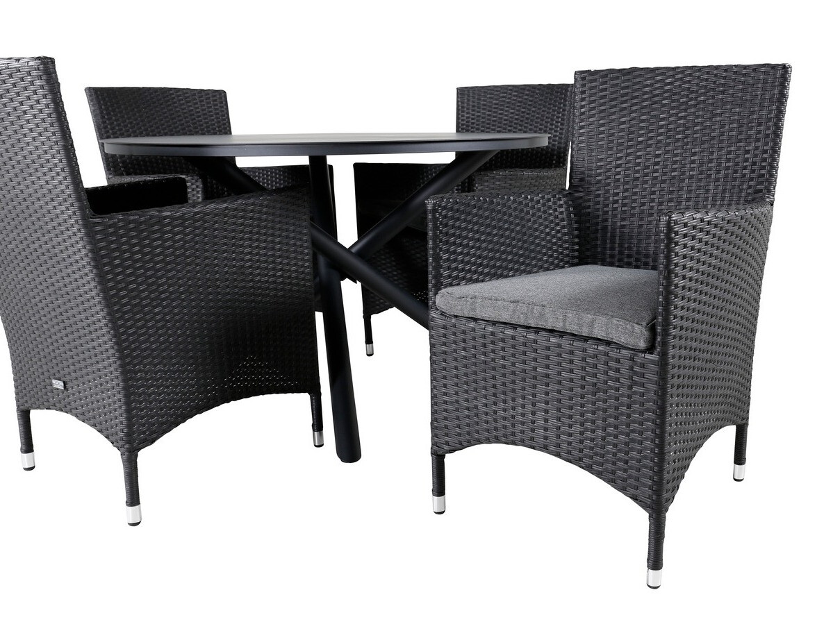 Sillón plara exterior Dallas 739 (Negro + Gris)