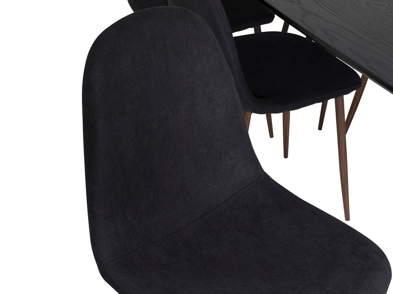 Conjunto de mesas y sillas para comedor Dallas 1443 (Negro + Nuez)