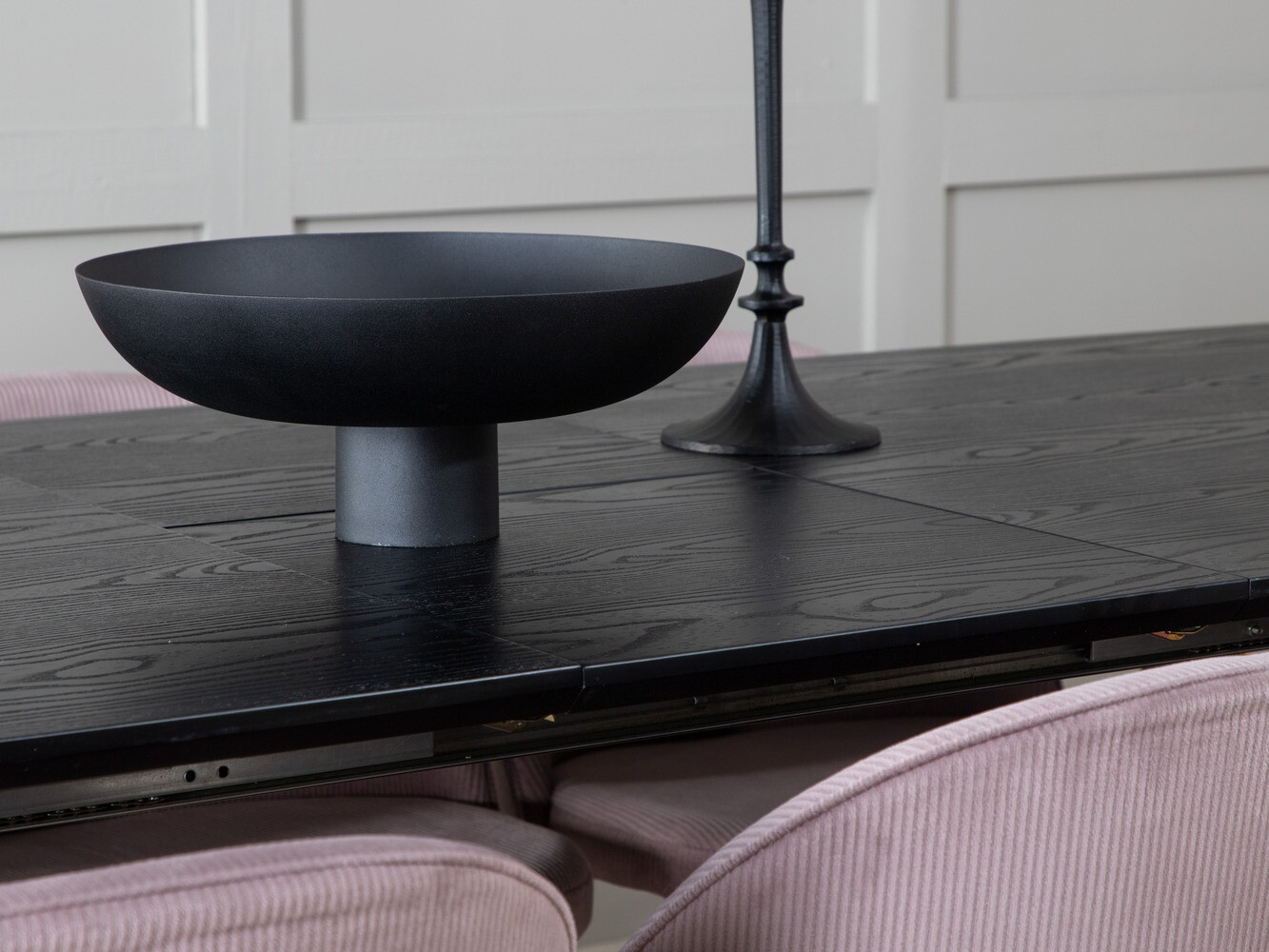 Conjunto de mesas y sillas para comedor Dallas 1447 (Rosa + Negro)