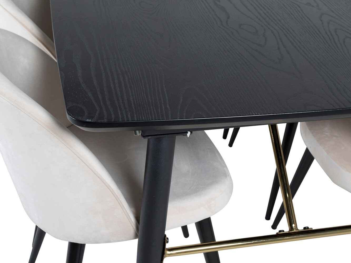 Conjunto de mesas y sillas para comedor Dallas 1449 (Beige + Negro)