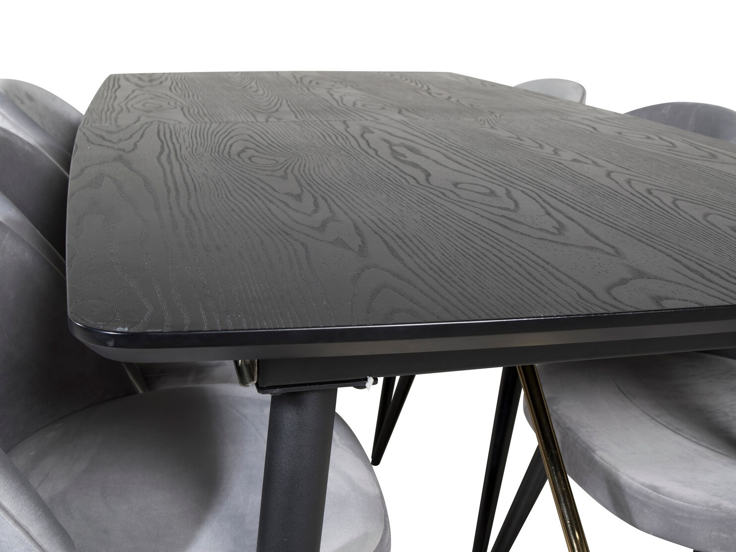 Conjunto de mesas y sillas para comedor Dallas 1449 (Gris claro + Negro)