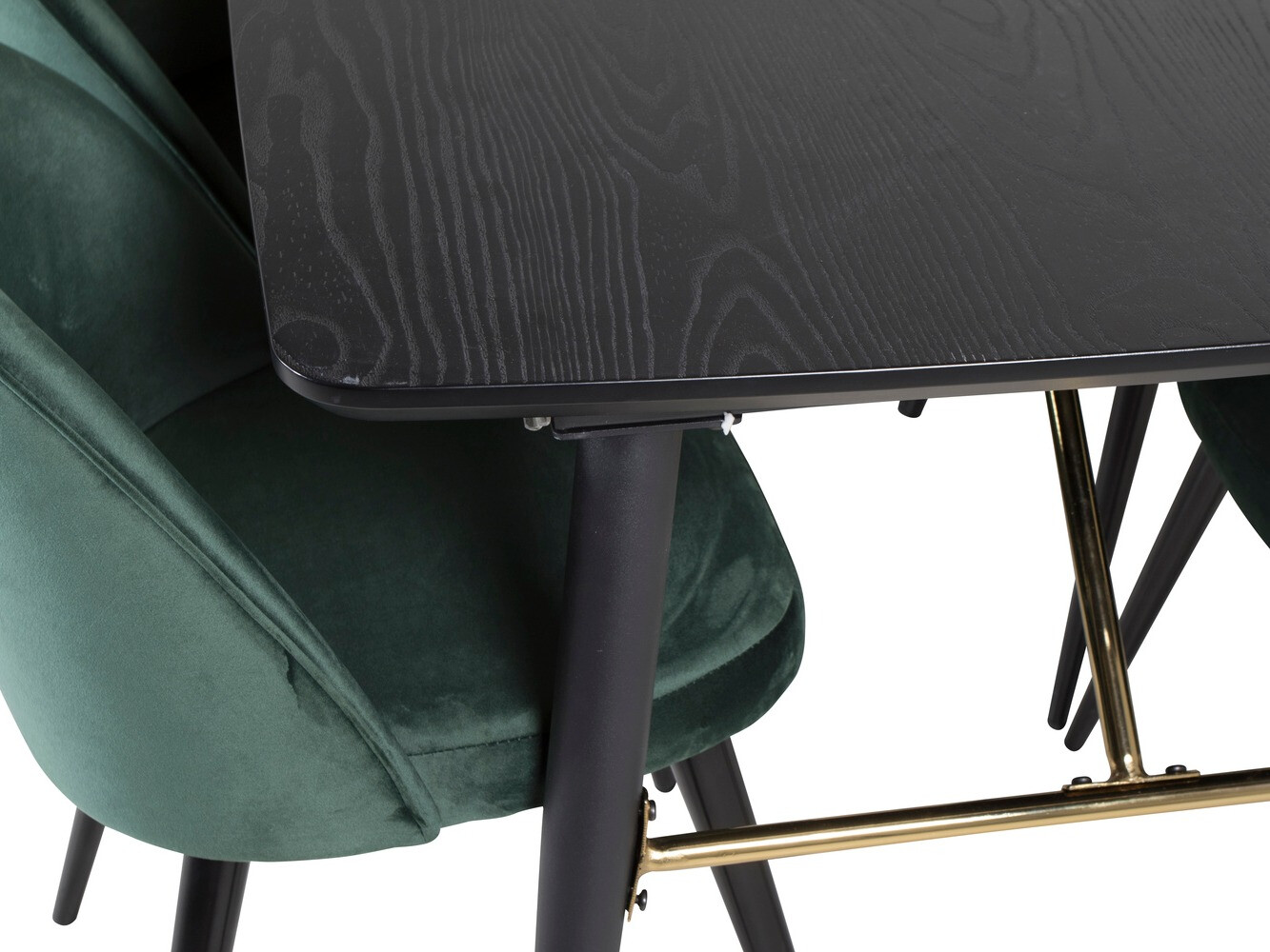 Conjunto de mesas y sillas para comedor Dallas 1449 (Verde + Negro)