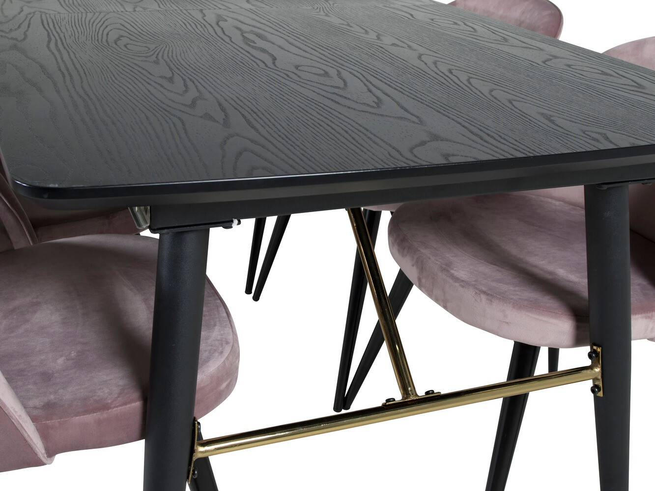 Conjunto de comedor Dallas 1449 (Rosa + Negro)