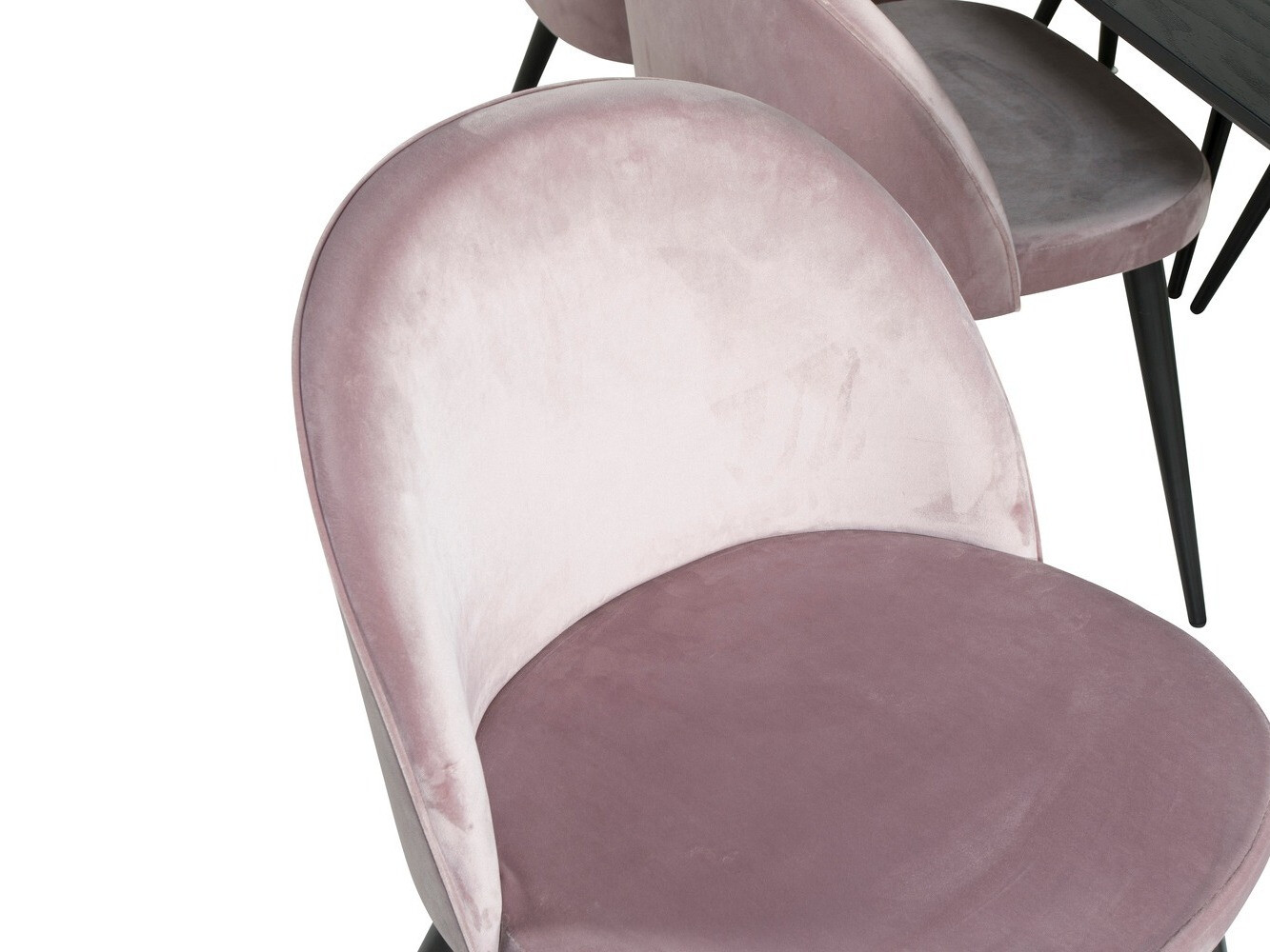Conjunto de comedor Dallas 1449 (Rosa + Negro)