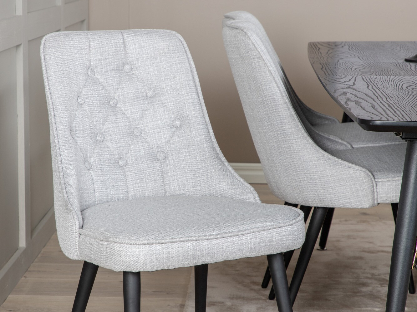 Conjunto de mesas y sillas para comedor Dallas 1454 (Gris + Negro)