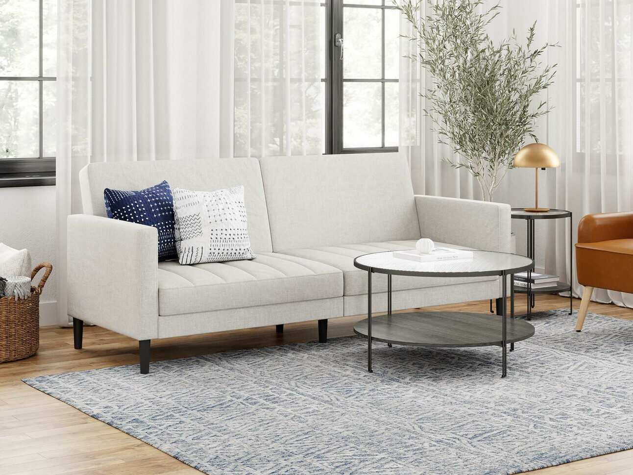 Sofá-cama Tulsa 334 (Gris claro)