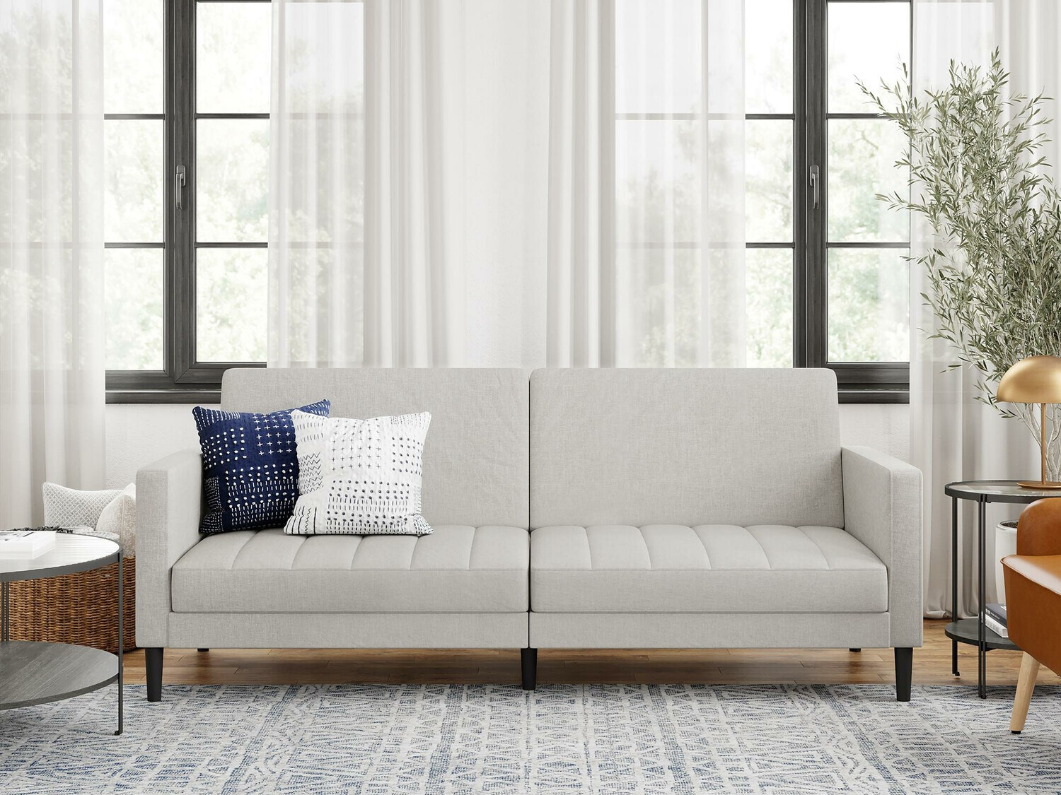 Sofá-cama Tulsa 334 (Gris claro)