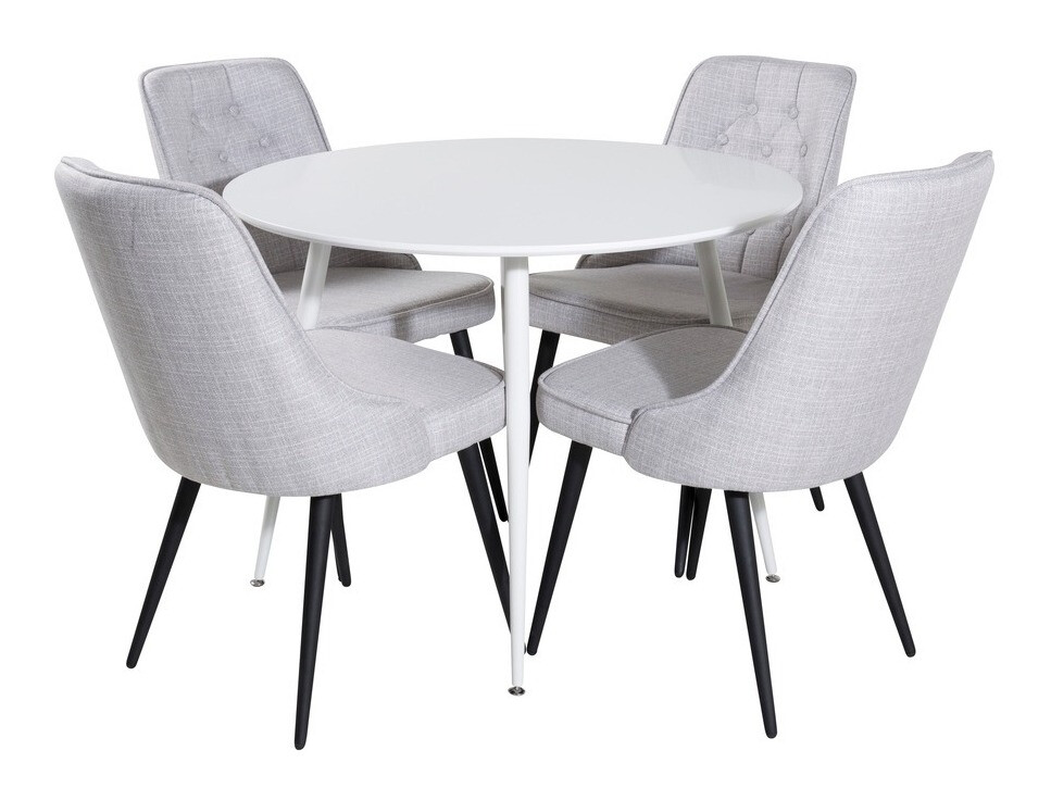 Conjunto de mesas y sillas para comedor Dallas 1535 (Gris + Negro)