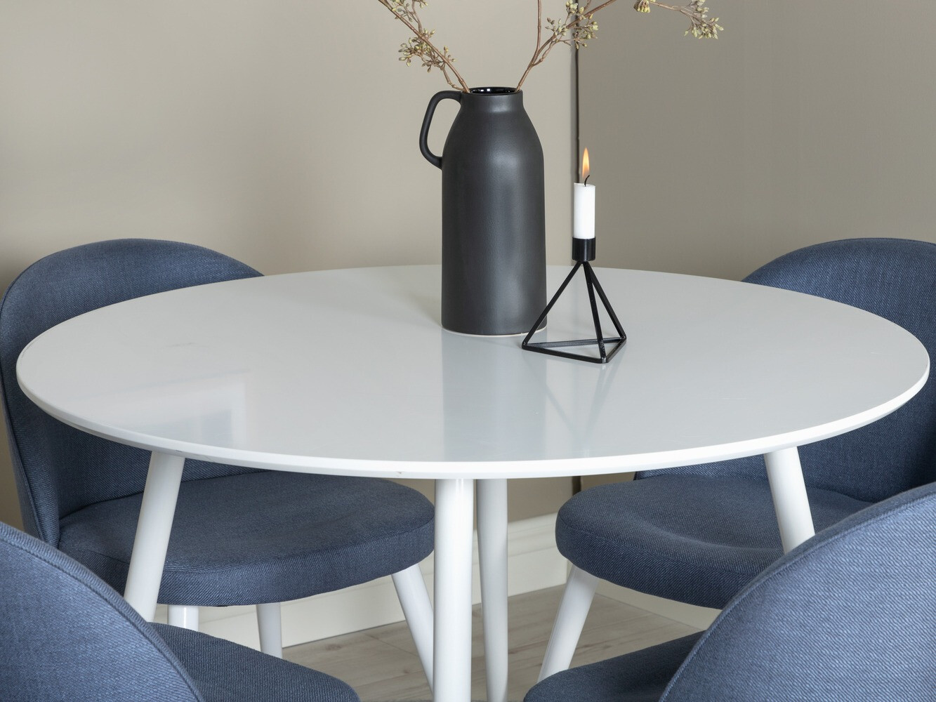 Conjunto de mesas y sillas para comedor Dallas 1536 (Azul + Blanco)