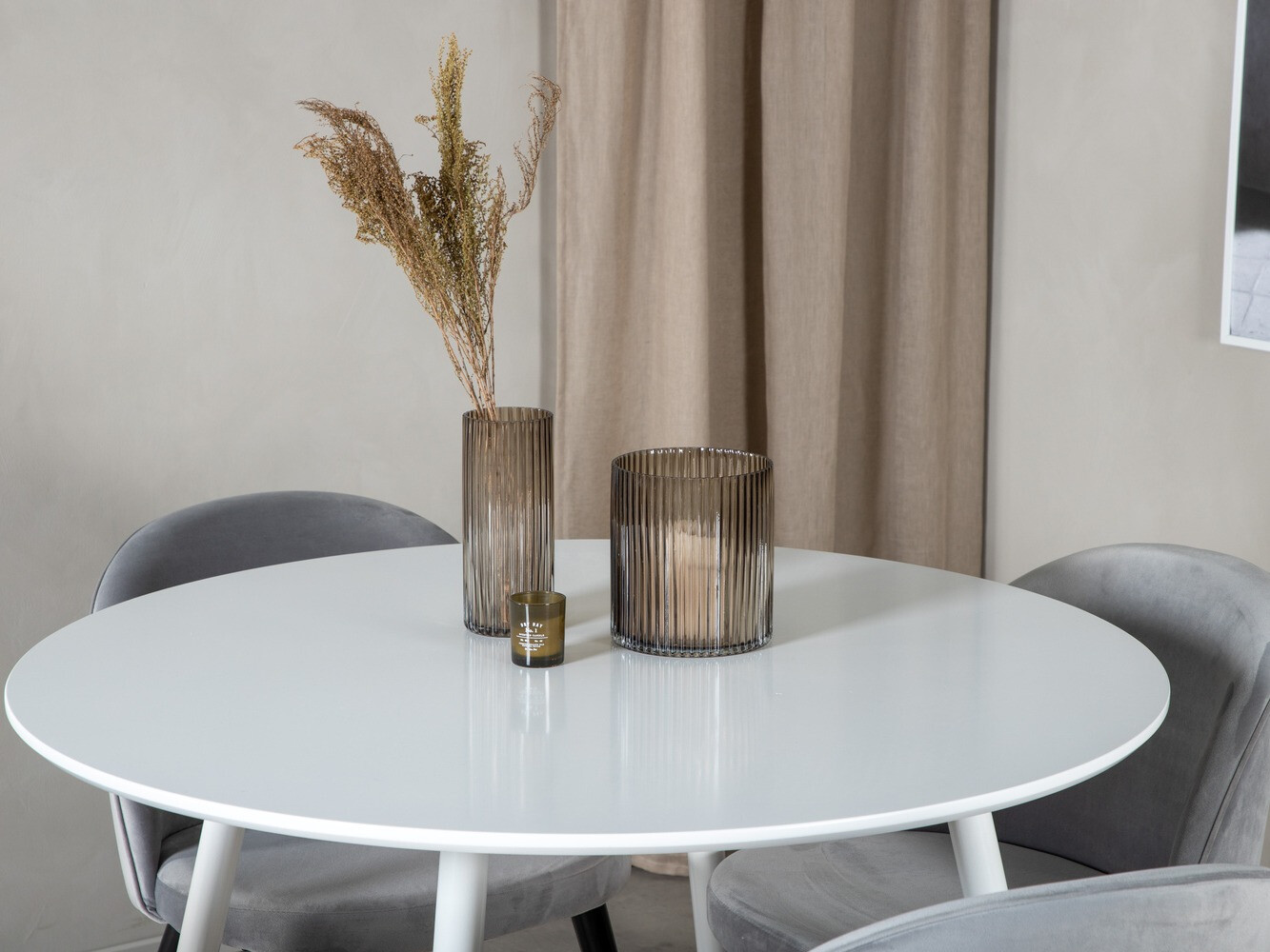 Conjunto de mesas y sillas para comedor Dallas 1536 (Gris claro + Negro)