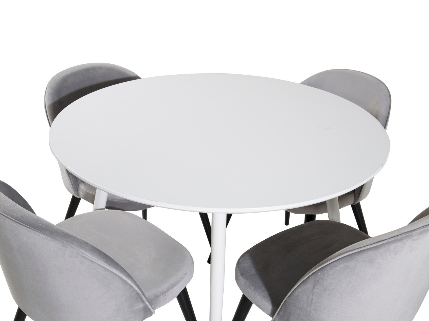 Conjunto de mesas y sillas para comedor Dallas 1536 (Gris claro + Negro)