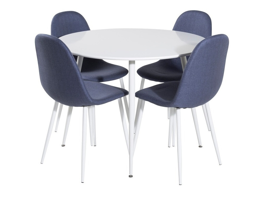 Conjunto de mesas y sillas para comedor Dallas 1540 (Azul + Blanco)