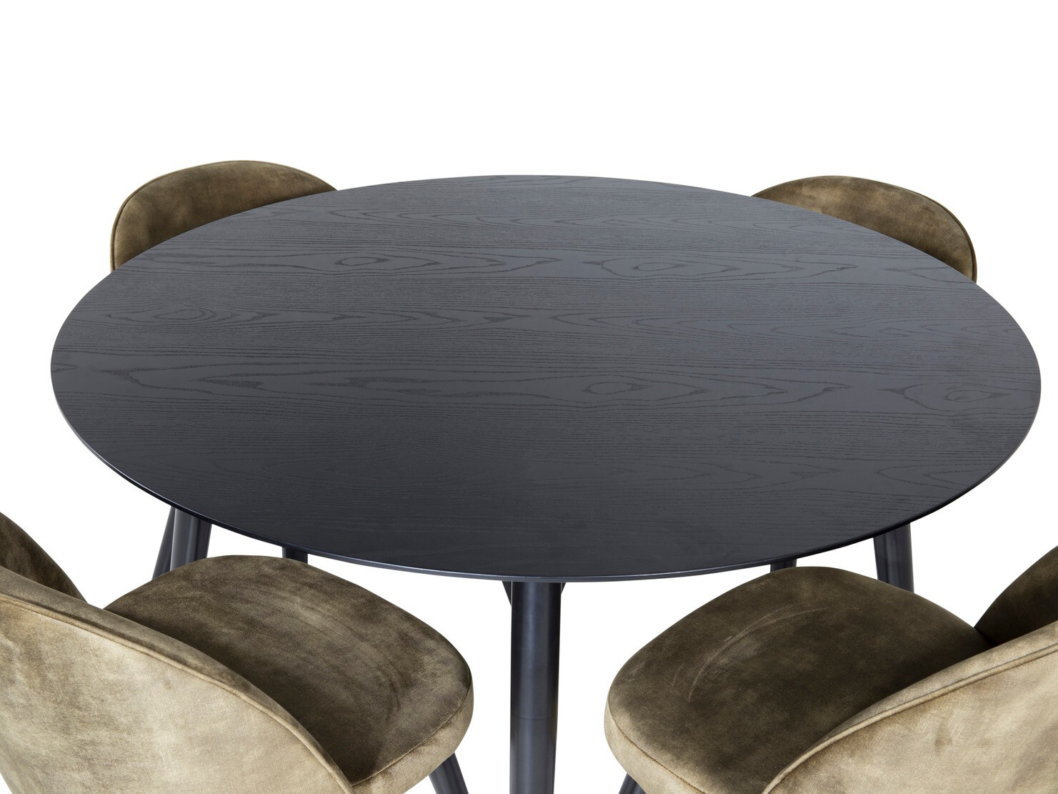 Conjunto de mesas y sillas para comedor Dallas 1559 (Verde polvoriento + Negro)