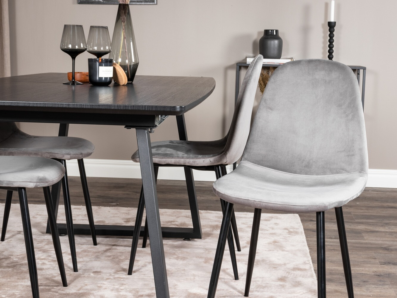 Conjunto de comedor Dallas 1616 (Gris)