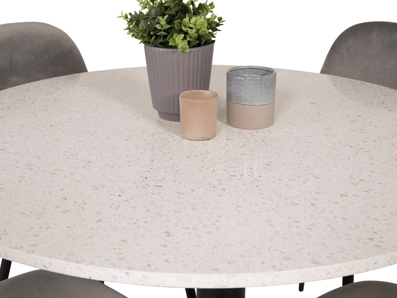 Conjunto de mesas y sillas para comedor Dallas 1595 (Gris + Negro)