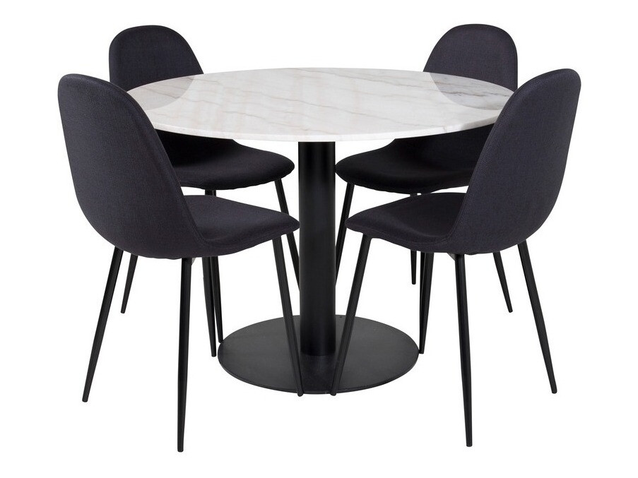 Conjunto de mesas y sillas para comedor Dallas 1613 (Negro)