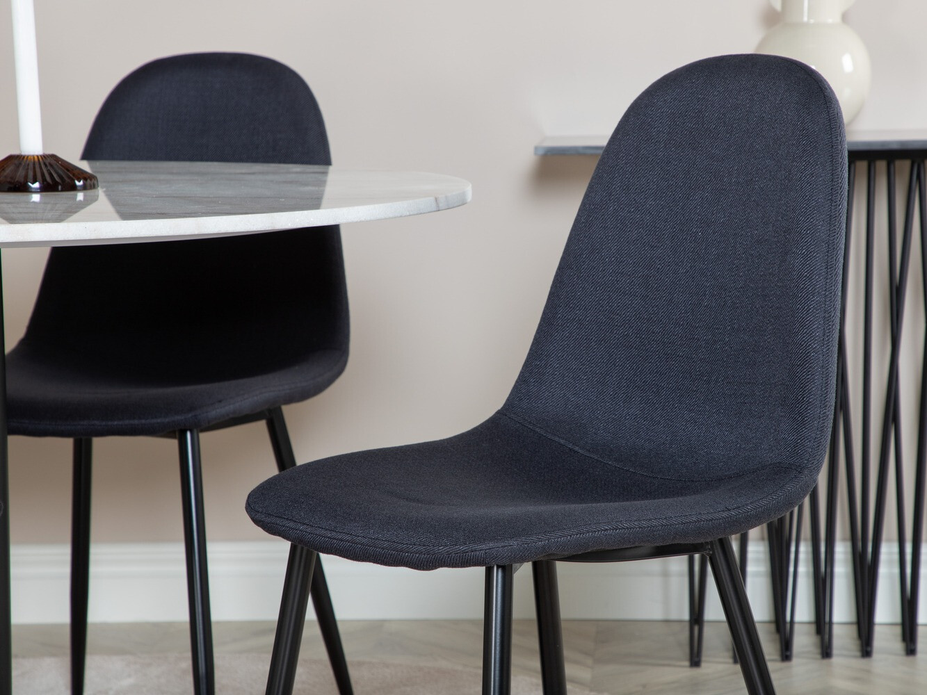 Conjunto de mesas y sillas para comedor Dallas 1613 (Negro)