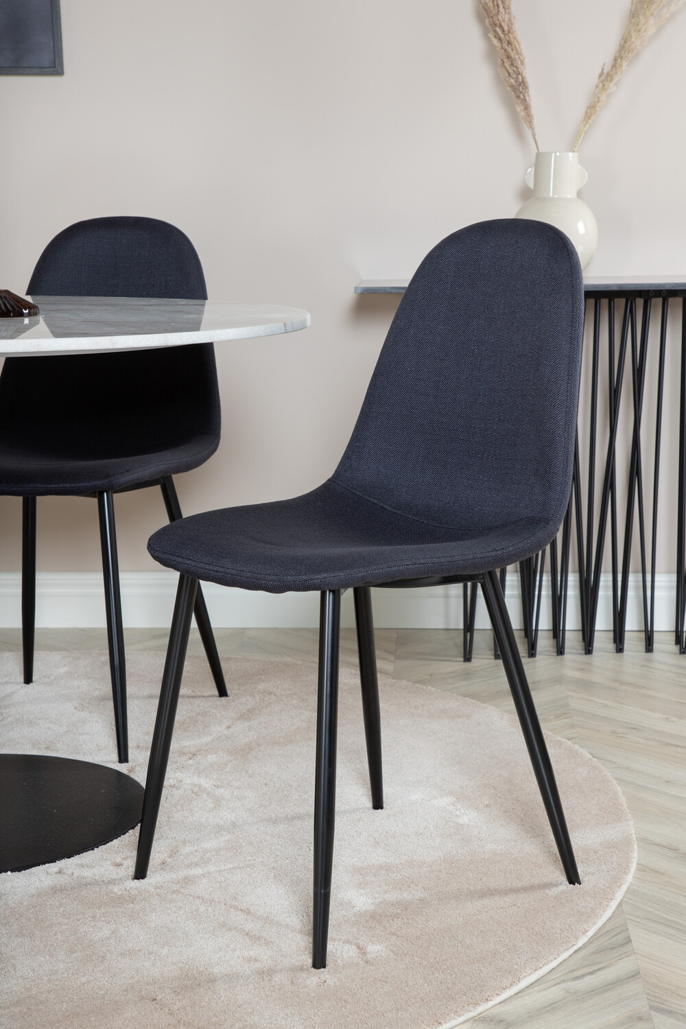 Conjunto de mesas y sillas para comedor Dallas 1613 (Negro)