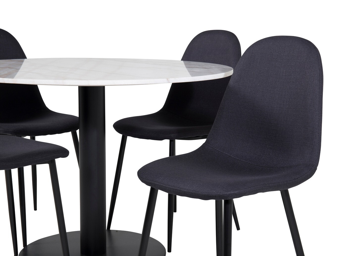 Conjunto de mesas y sillas para comedor Dallas 1613 (Negro)