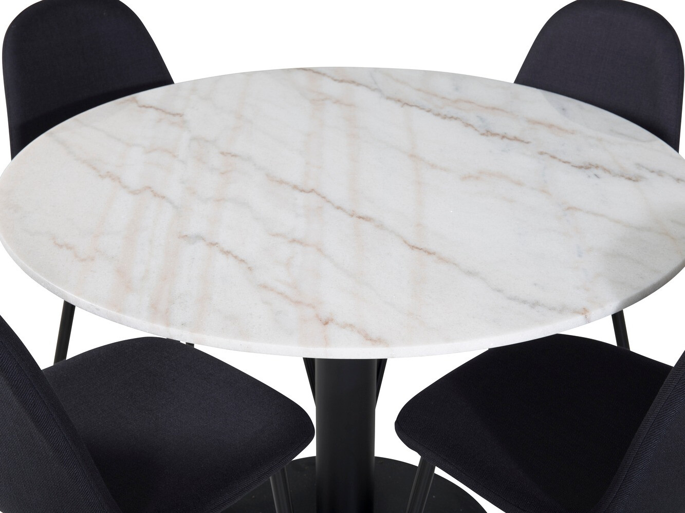 Conjunto de mesas y sillas para comedor Dallas 1613 (Negro)