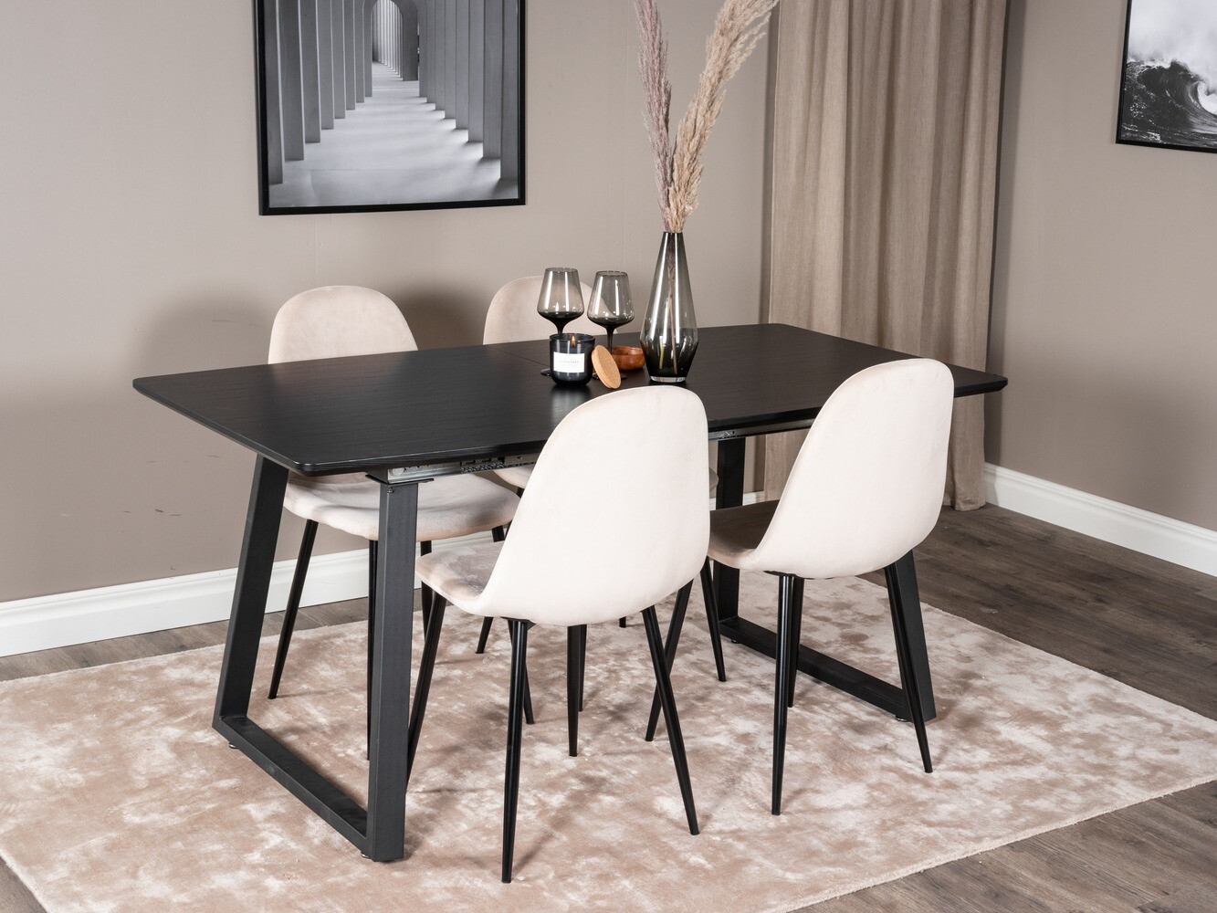 Conjunto de mesas y sillas para comedor Dallas 1616 (Beige)