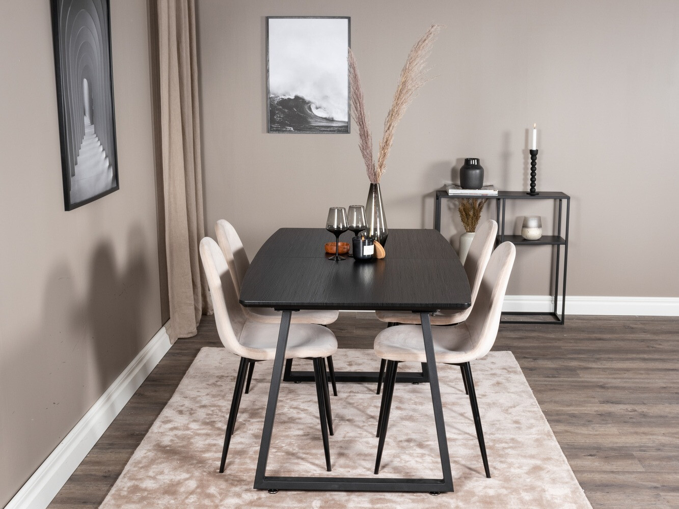 Conjunto de mesas y sillas para comedor Dallas 1616 (Beige)