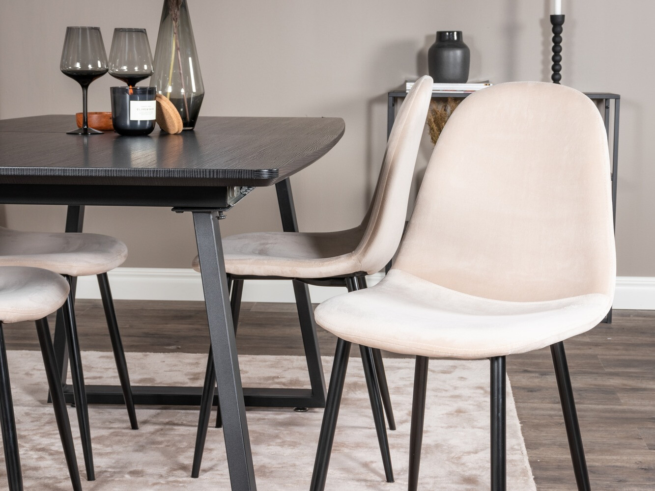 Conjunto de mesas y sillas para comedor Dallas 1616 (Beige)