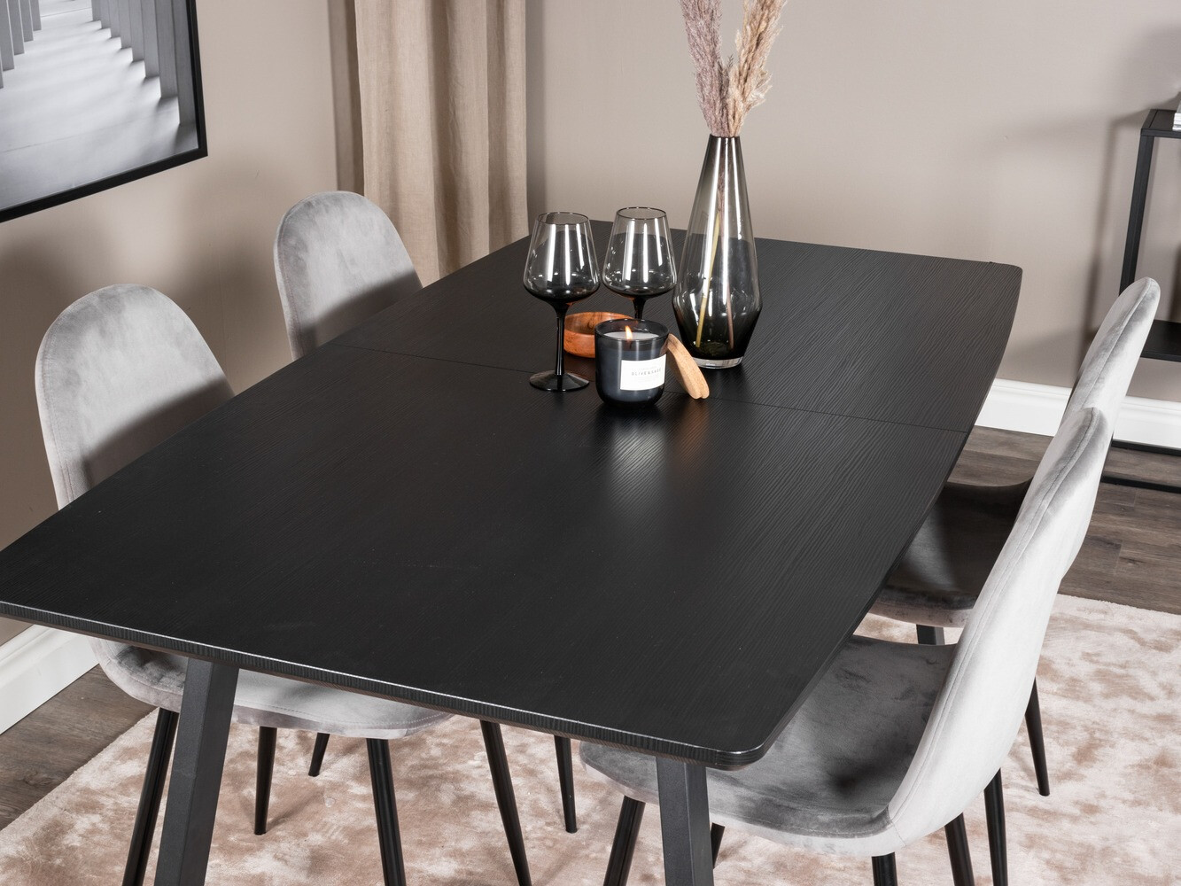 Conjunto de mesas y sillas para comedor Dallas 1616 (Gris)