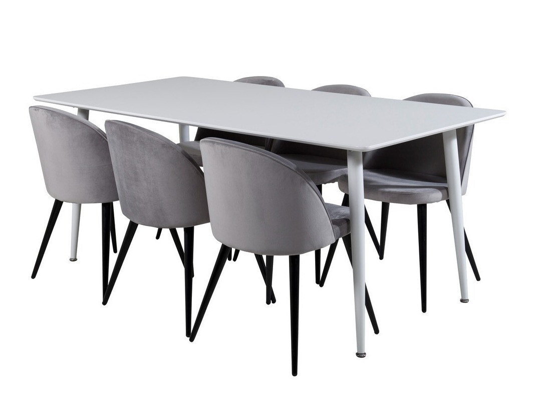 Conjunto de mesas y sillas para comedor Dallas 1624 (Gris)