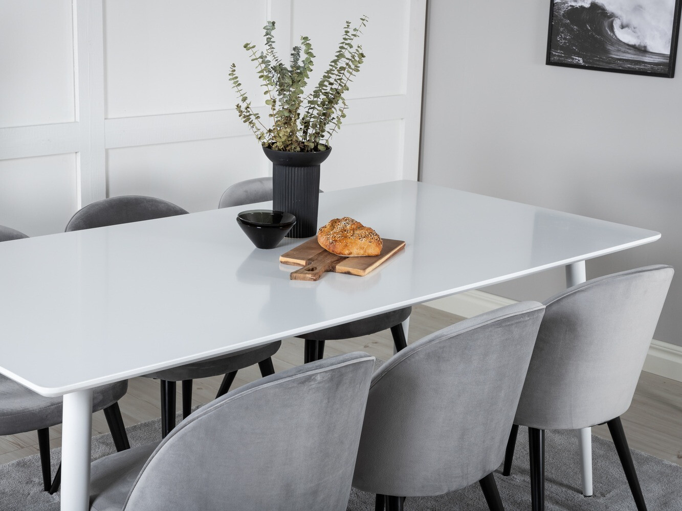 Conjunto de mesas y sillas para comedor Dallas 1624 (Gris)