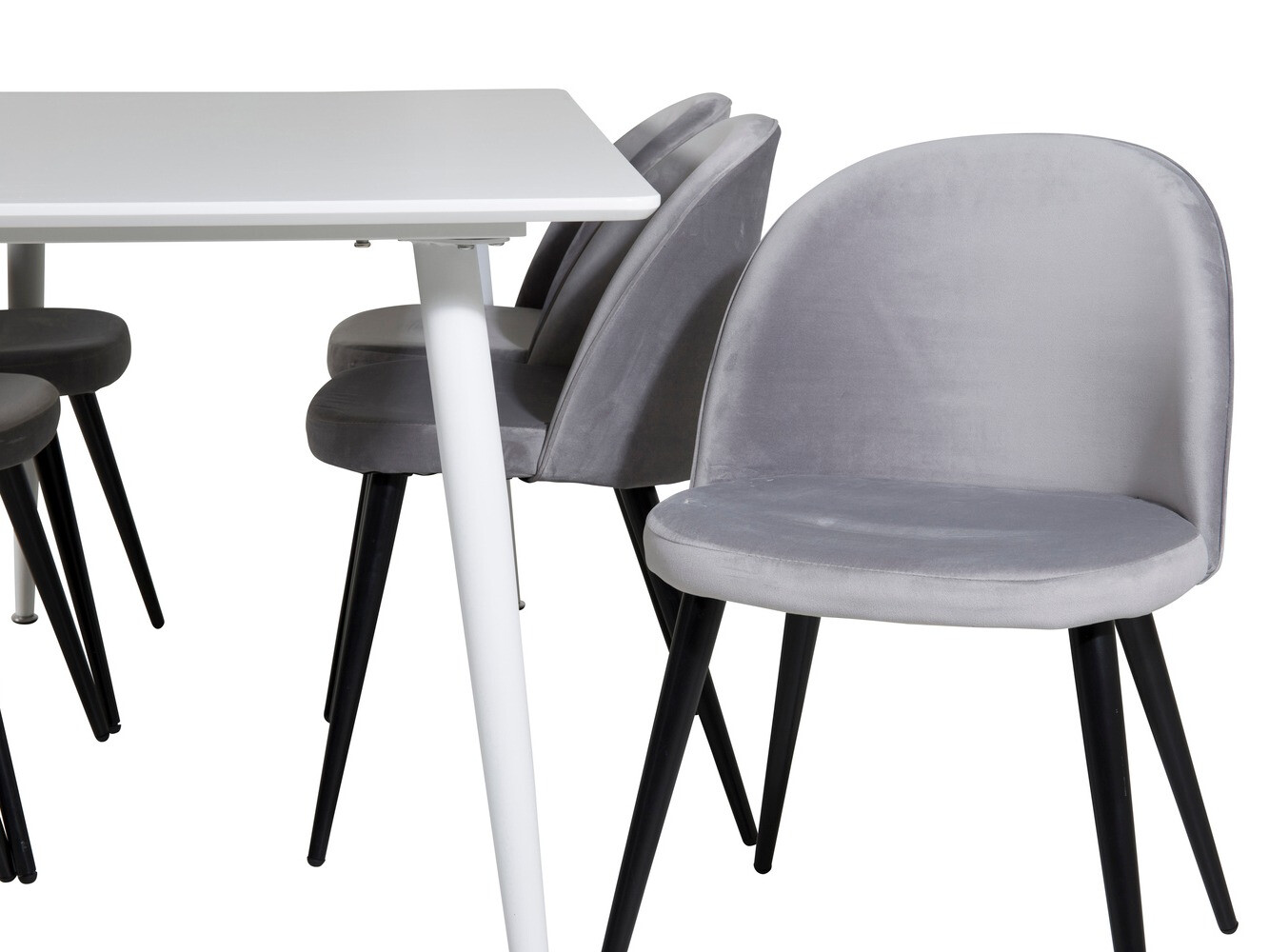 Conjunto de mesas y sillas para comedor Dallas 1624 (Gris)