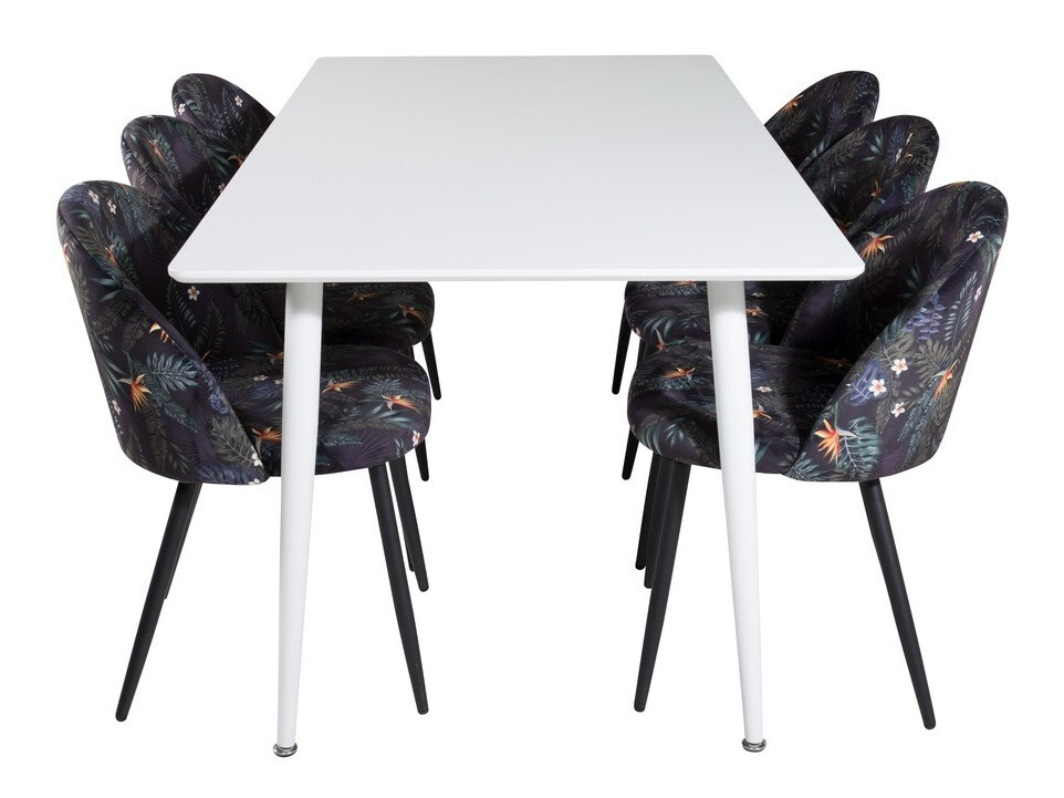 Conjunto de mesas y sillas para comedor Dallas 1624 (Patrón floral)