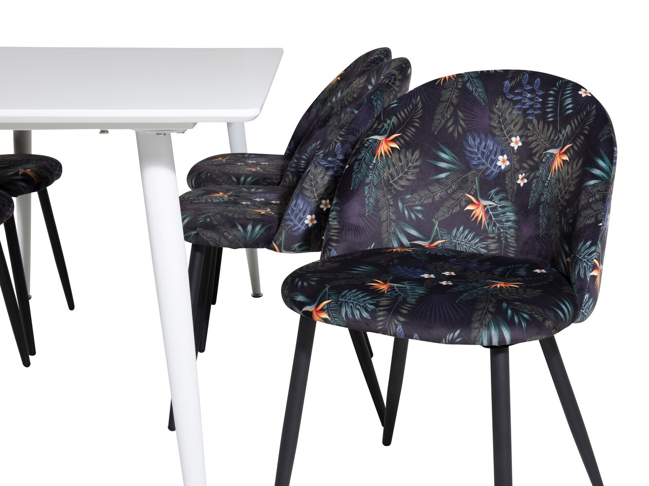 Conjunto de mesas y sillas para comedor Dallas 1624 (Patrón floral)