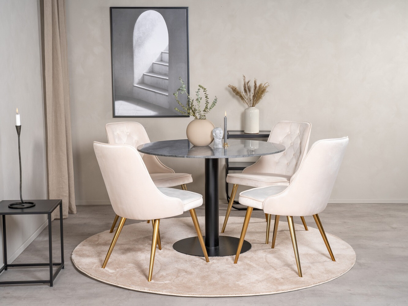 Conjunto de comedor Dallas 1627 (Rosa)