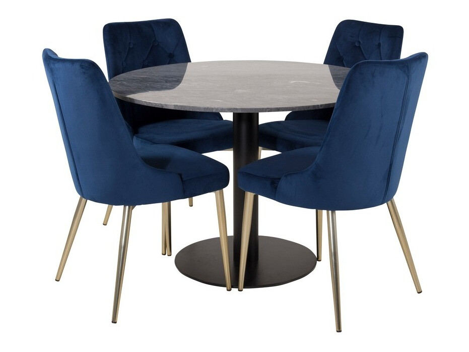 Conjunto de mesas y sillas para comedor Dallas 1627 (Azul)