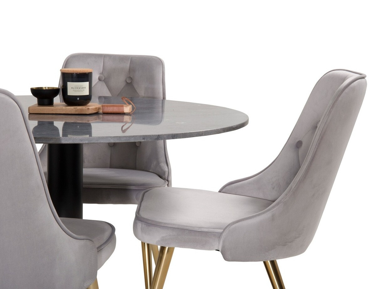 Conjunto de mesas y sillas para comedor Dallas 1627 (Gris)