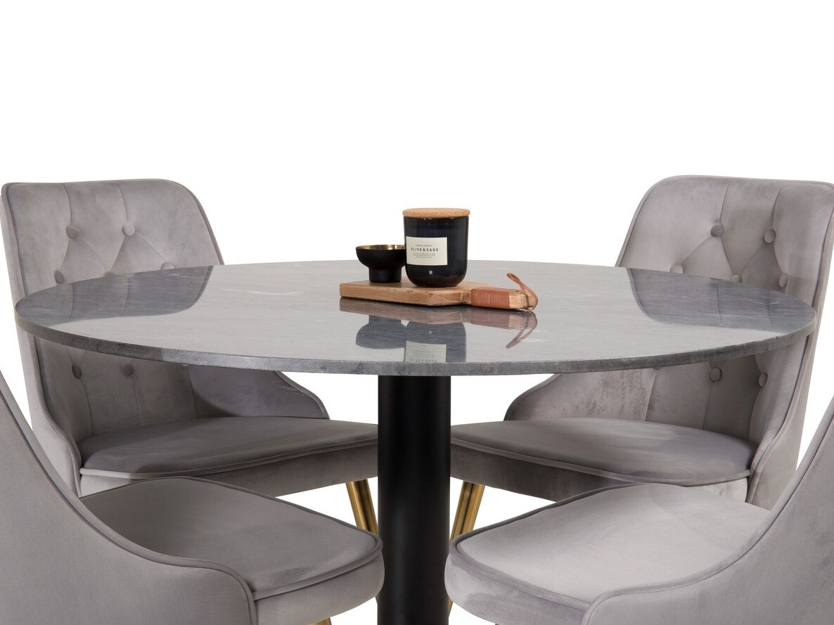 Conjunto de mesas y sillas para comedor Dallas 1627 (Gris)