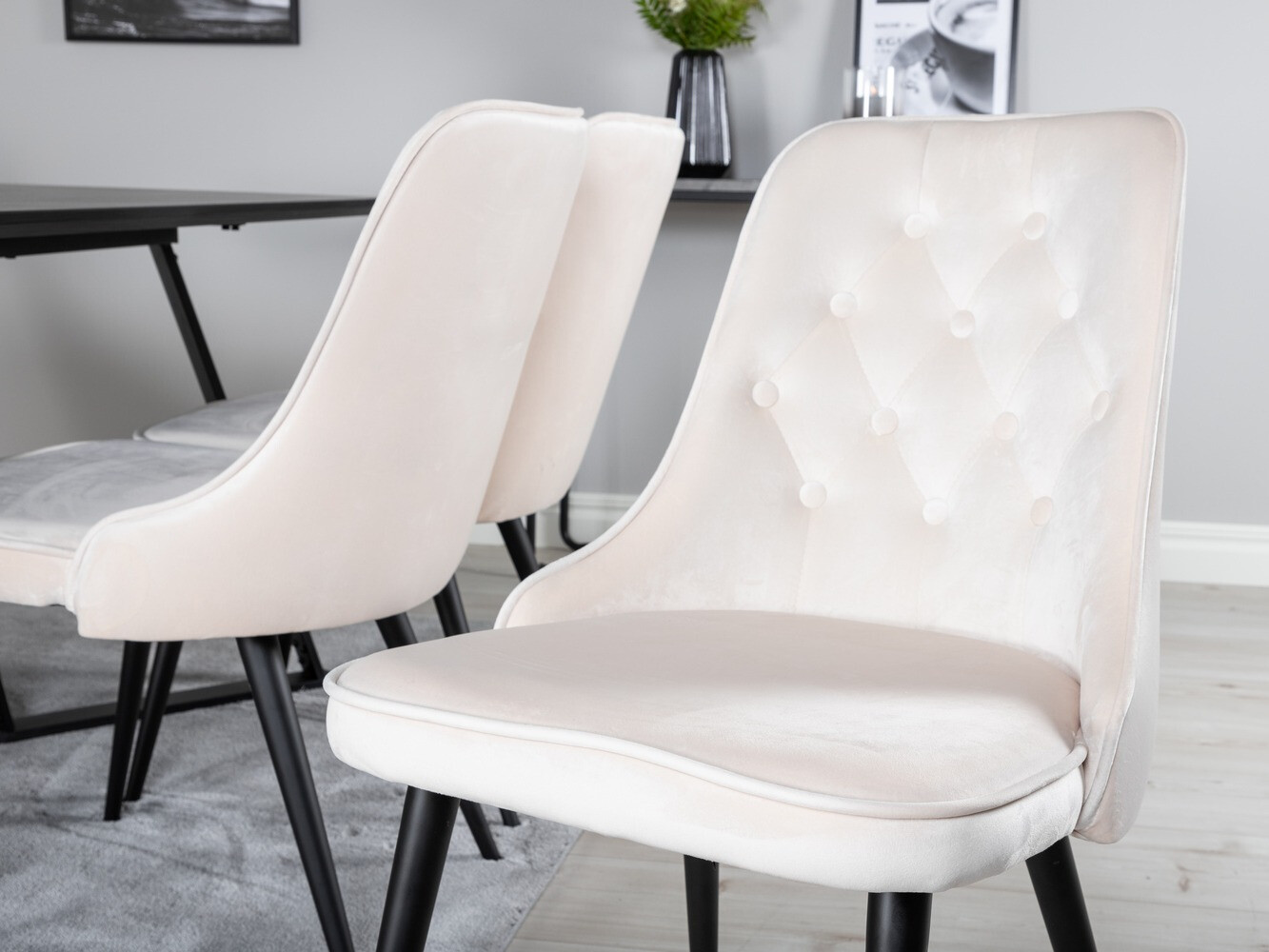 Conjunto de mesas y sillas para comedor Dallas 1628 (Beige)