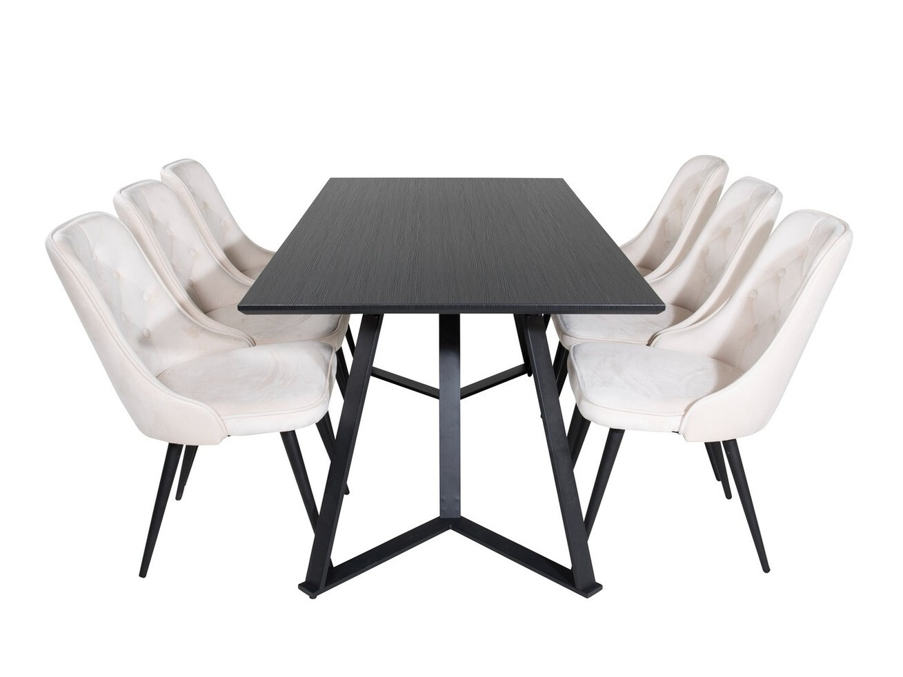 Conjunto de mesas y sillas para comedor Dallas 1628 (Beige)