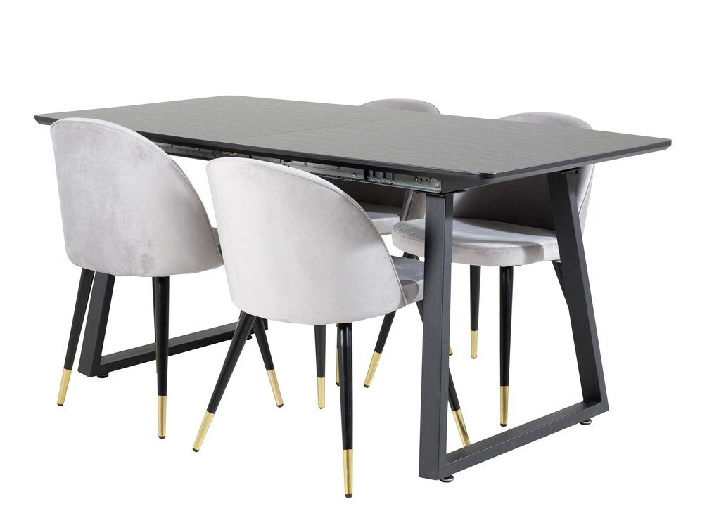 Conjunto de mesas y sillas para comedor Dallas 1631 (Gris)