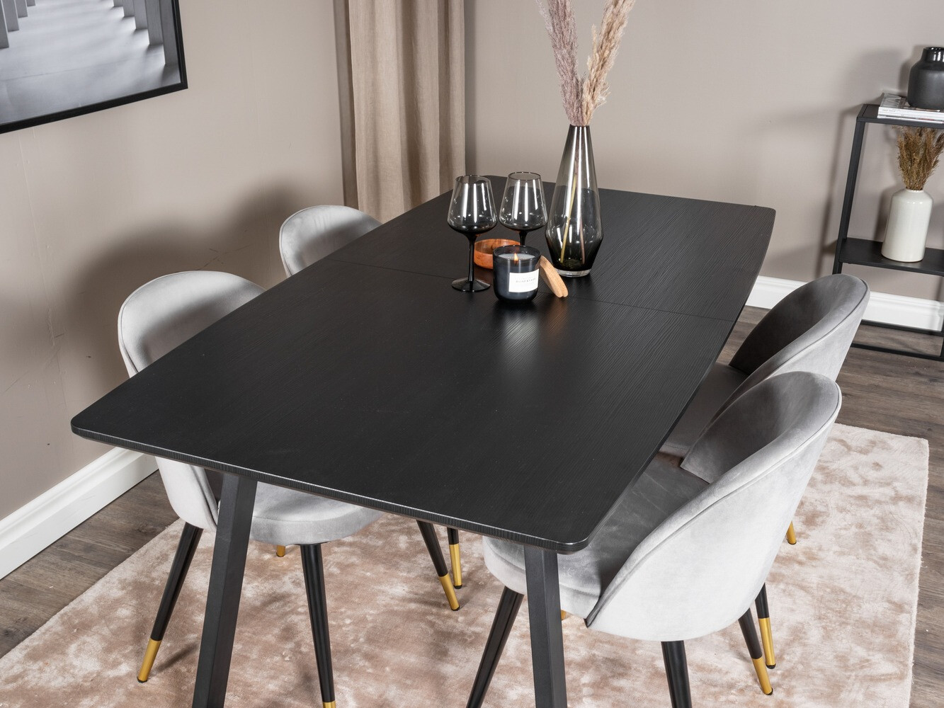 Conjunto de mesas y sillas para comedor Dallas 1631 (Gris)