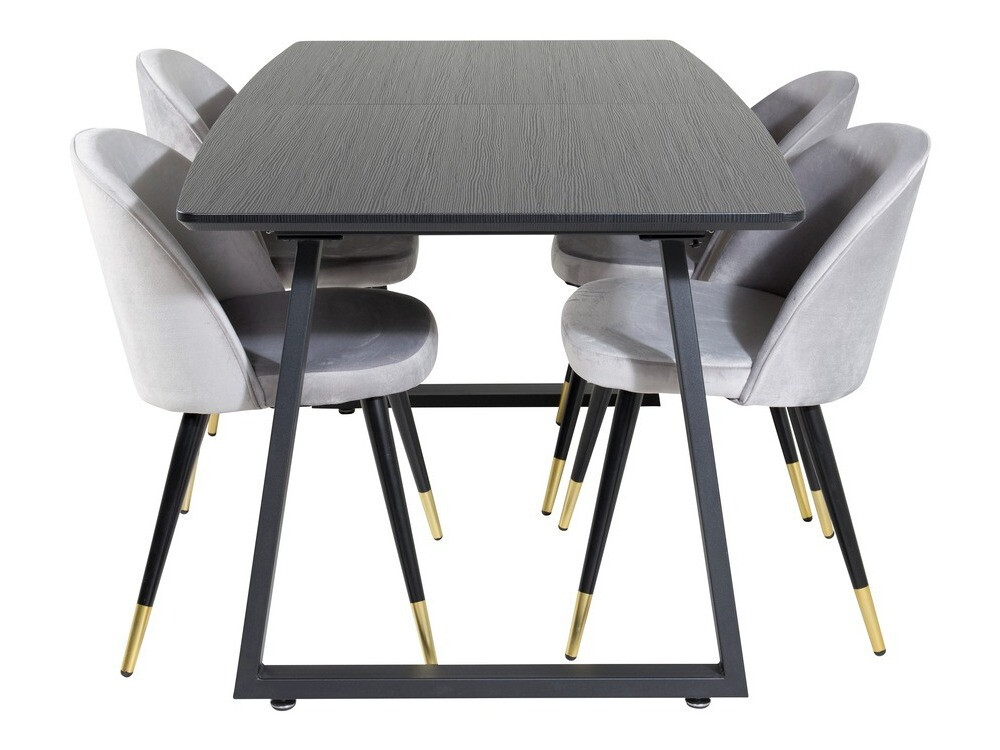 Conjunto de mesas y sillas para comedor Dallas 1631 (Gris)