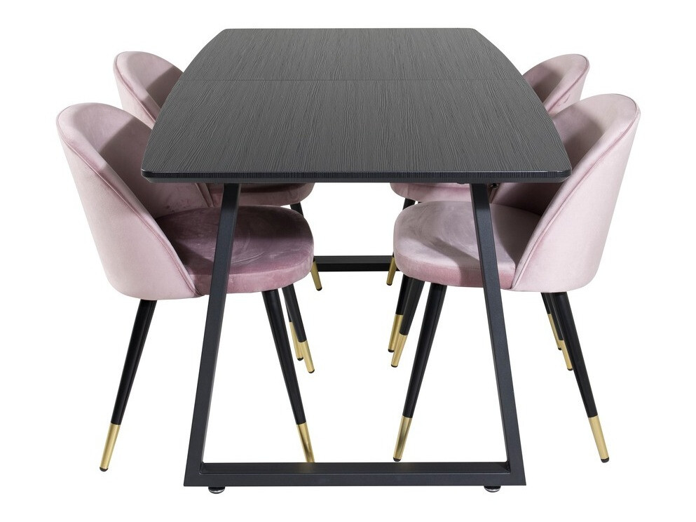 Conjunto de mesas y sillas para comedor Dallas 1631 (Rosa)