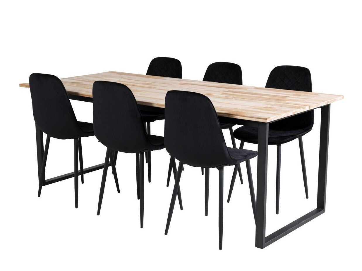 Conjunto de mesas y sillas para comedor Dallas 1645 (Negro)