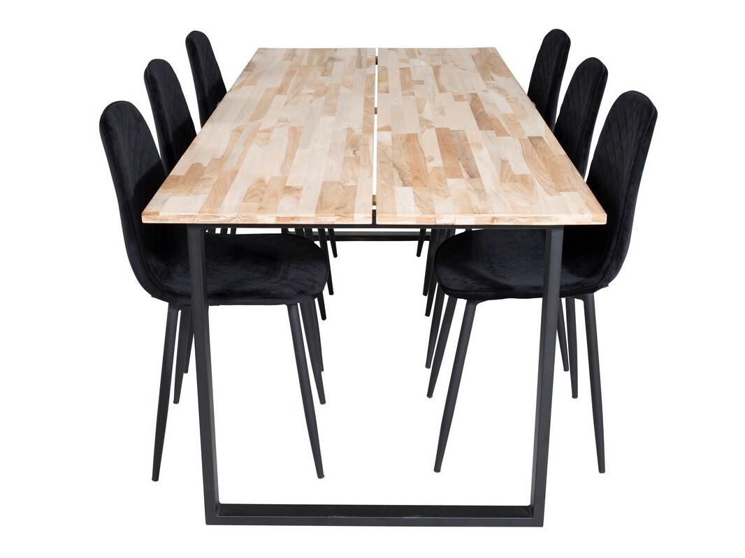 Conjunto de mesas y sillas para comedor Dallas 1645 (Negro)